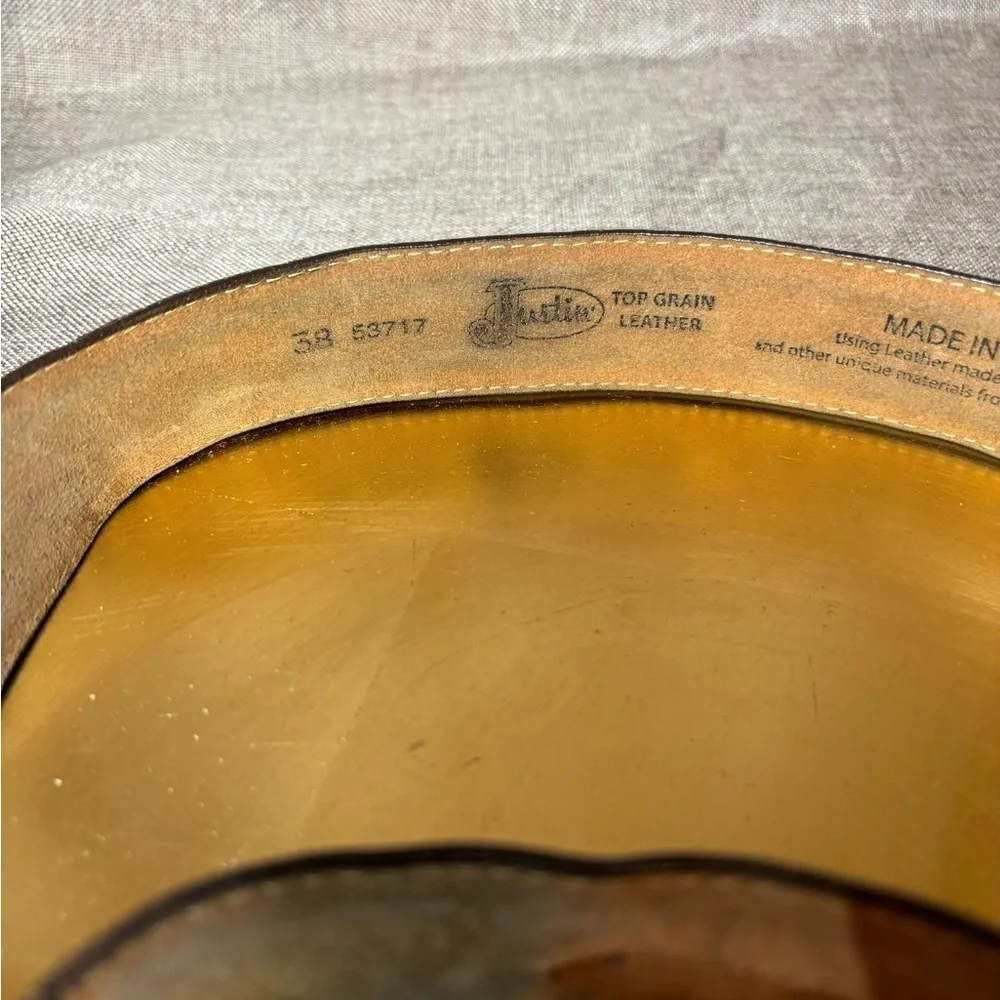 2/$30 Justin Top Grain Leather Men’s Belt Size 38